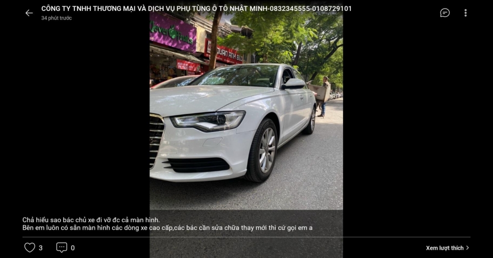 Chả hiểu sao bác chủ xe đi vỡ đc cả màn hình.Bên em luôn có sẵn màn hình các dòng xe cao cấp,các bác cần sửa chữa thay mới thì cứ gọi em a 083.2345555 Số 8 Lý thường kiệt HN