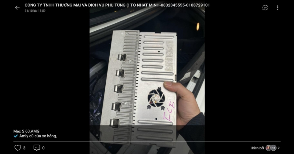 Mec S 63.AMG- Amly cũ của xe hỏng,- Thay mới Amly- Bên em nhận sửa chữa ,thay mới các hộp trên xe.Cảm ơn các bác đã tin tưởng và ủng hộ,các bác cần gì thì cứ gọi em.- 083.2345555- Số 8 Lý thường kiệt .HN