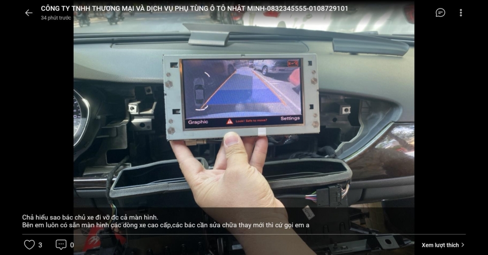Chả hiểu sao bác chủ xe đi vỡ đc cả màn hình.Bên em luôn có sẵn màn hình các dòng xe cao cấp,các bác cần sửa chữa thay mới thì cứ gọi em a 083.2345555 Số 8 Lý thường kiệt HN